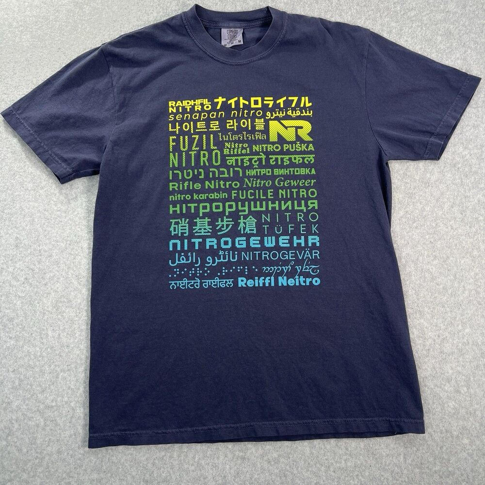 Nitro Rifle T Shirt Comfort Colors Mens M Gray Andy Cortez Twitch